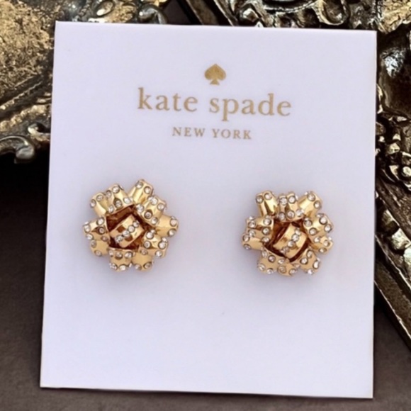KATE SPADE • Crystal Borgeous Bows Earrings - Picture 4 of 4